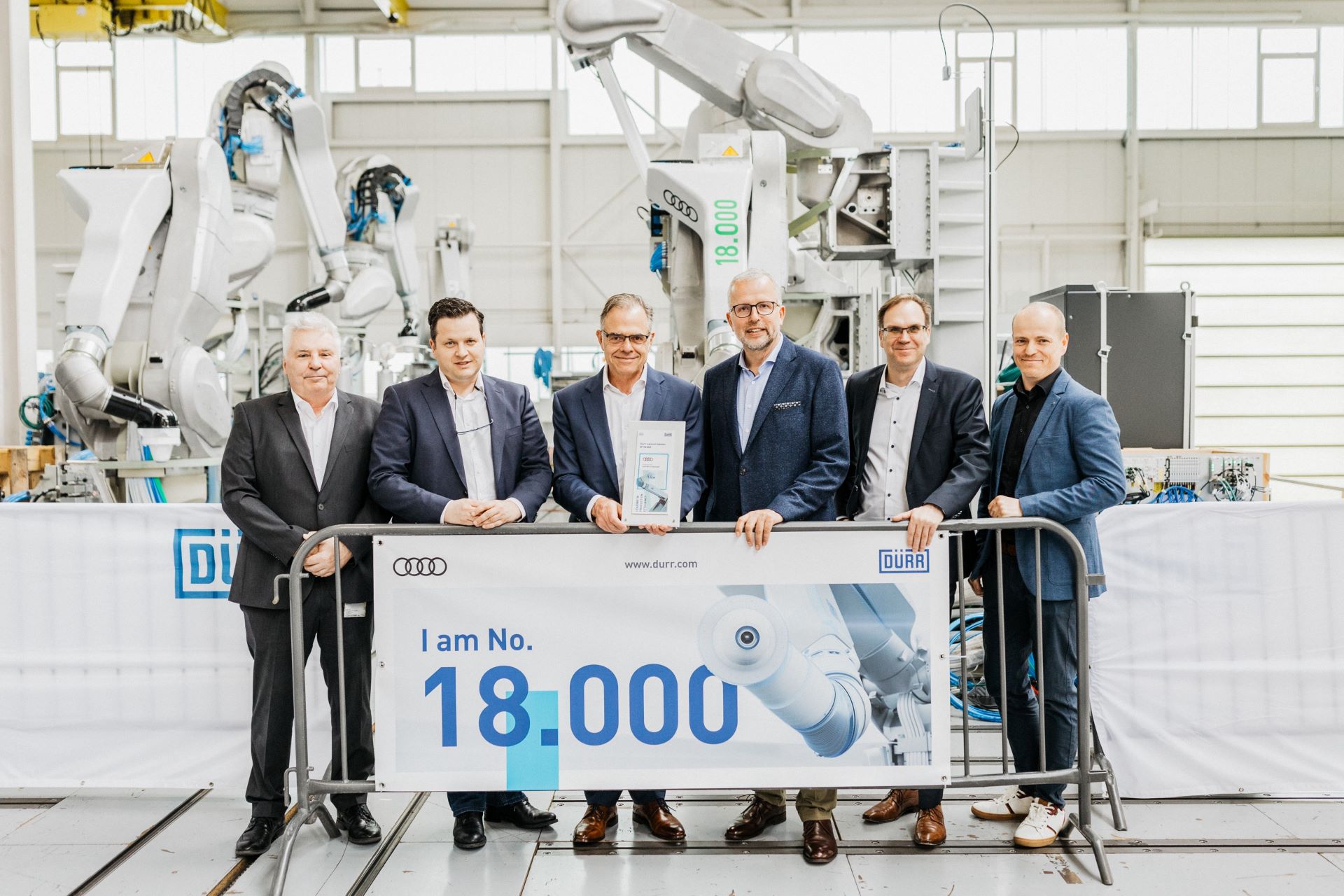 Robot numer 18 000 firmy Dürr będzie lakierować pojazdy w Ingolstadt